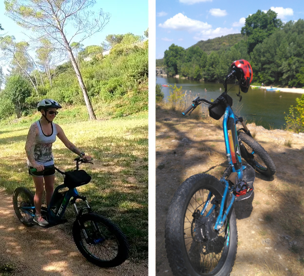 e scoot rando dans le Gard et le var