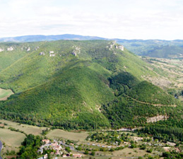 Point de vue d'une vallée des Cévennes